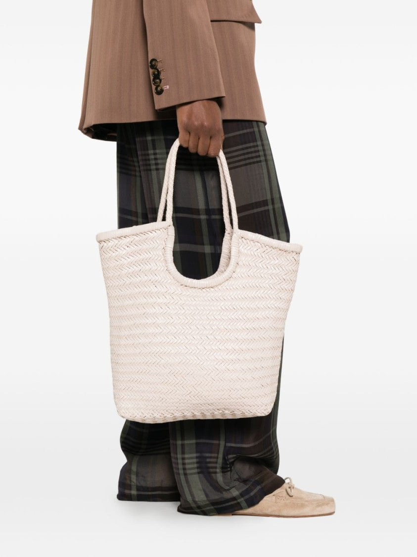 Dragon Diffusion Woven Calf Leather Shopper Bag With Structured Silhouette