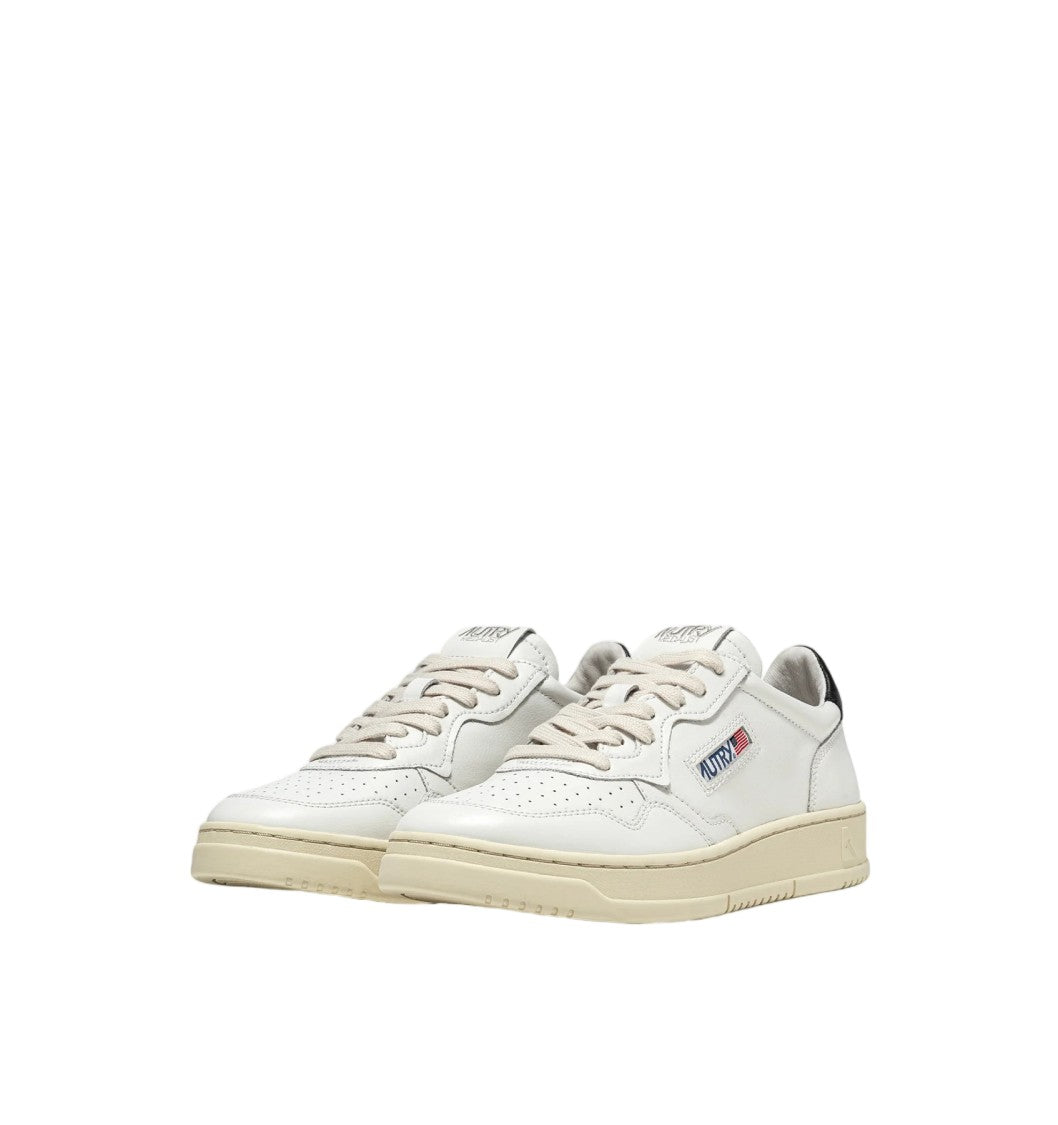 Autry White Leather Micro-Perforated Padded Sneakers