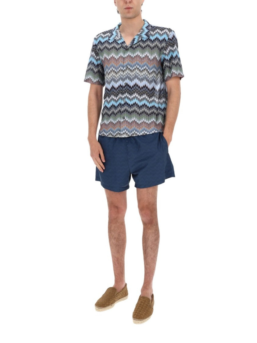 Missoni Multicolor Zigzag Print Viscose Shirt