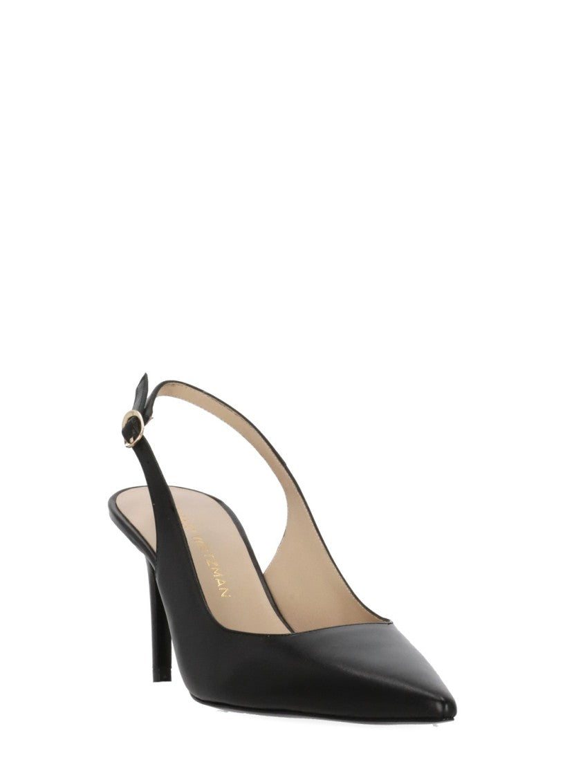 Stuart Weitzman Black Power 75 Slingback Pumps