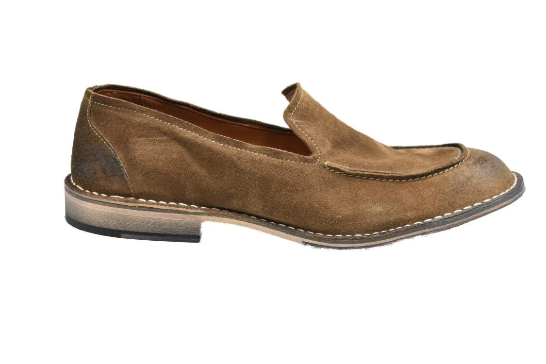Ernesto Dolani Brandy Leather Moccasins With Round Toe Design