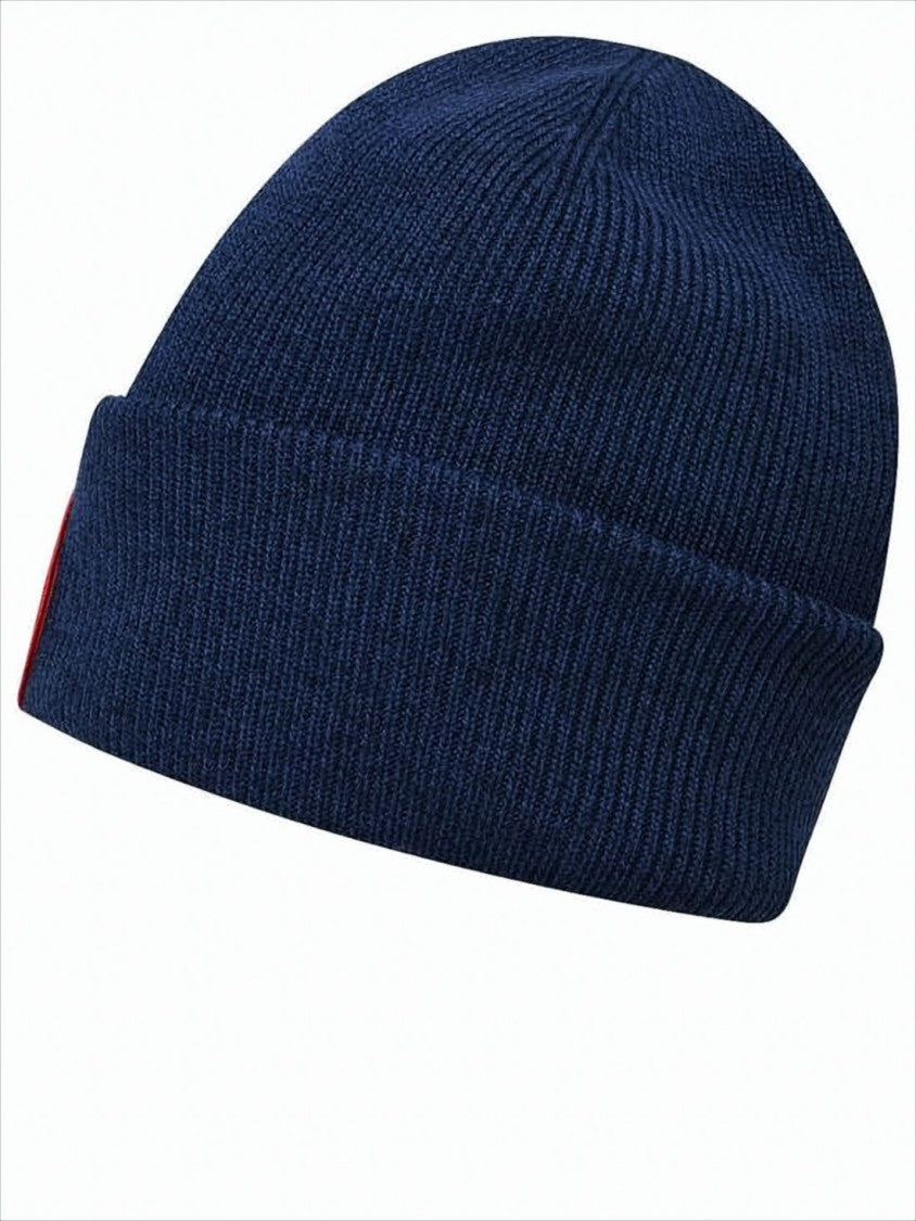 Canada Goose Ribbed Wool Beanie With Folded Cuff And Embroidered Patch