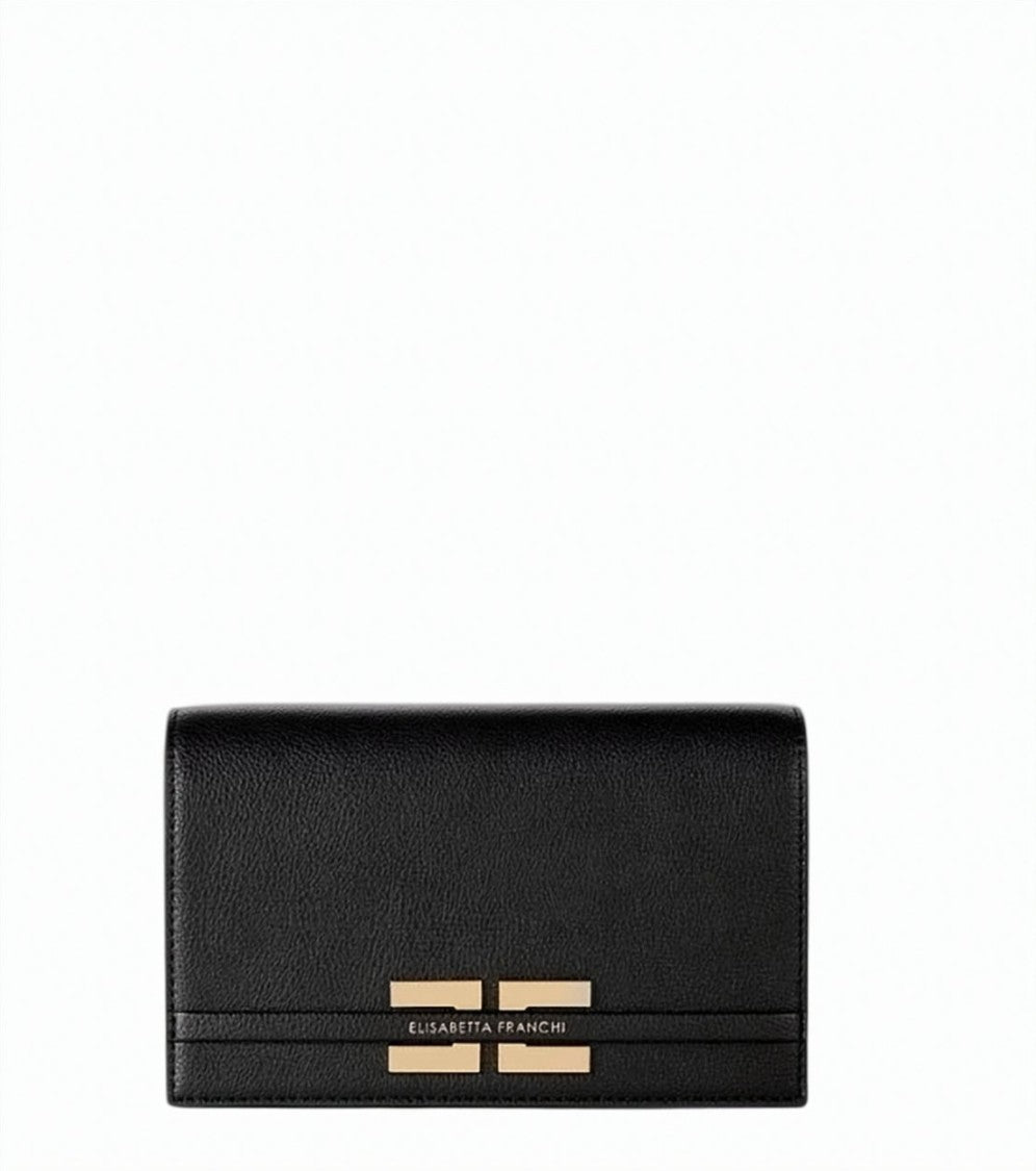 Elisabetta Franchi Leather Effect Chain Shoulder Bag