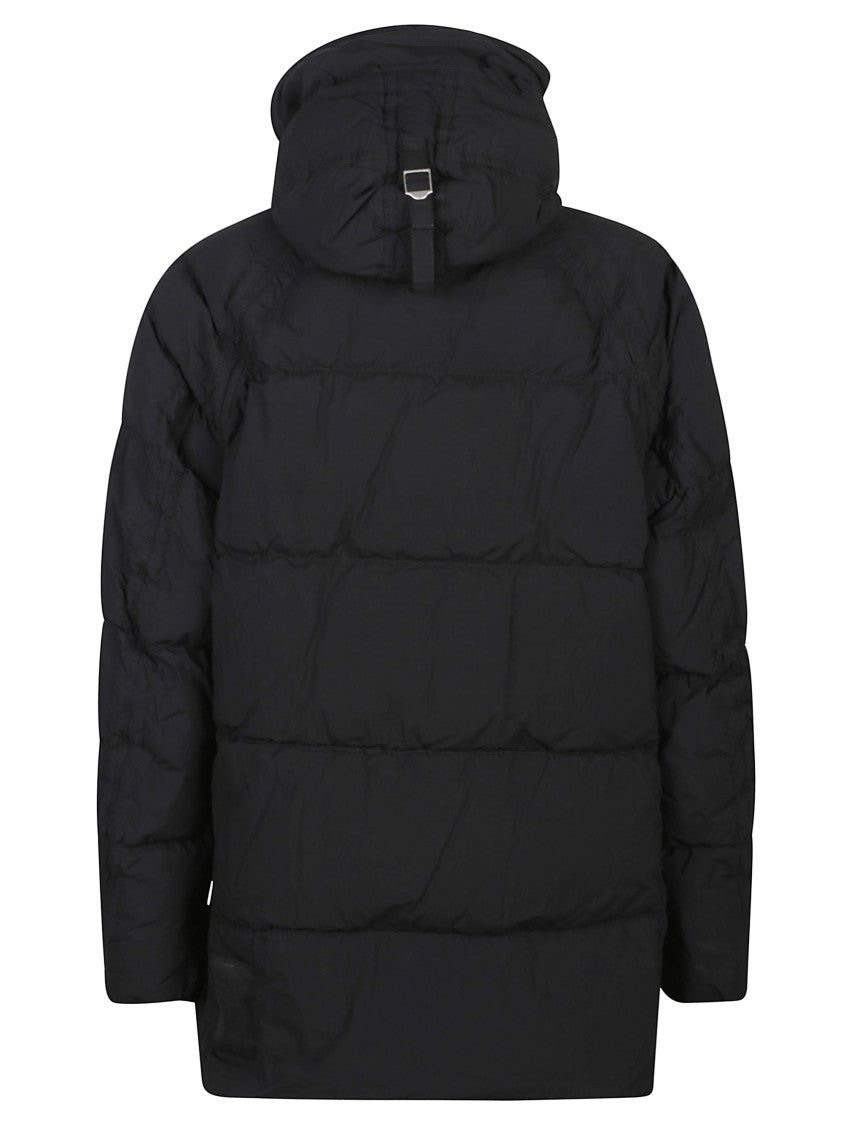 Ten C Quilted Black Deck Down Parka With Matte Finish