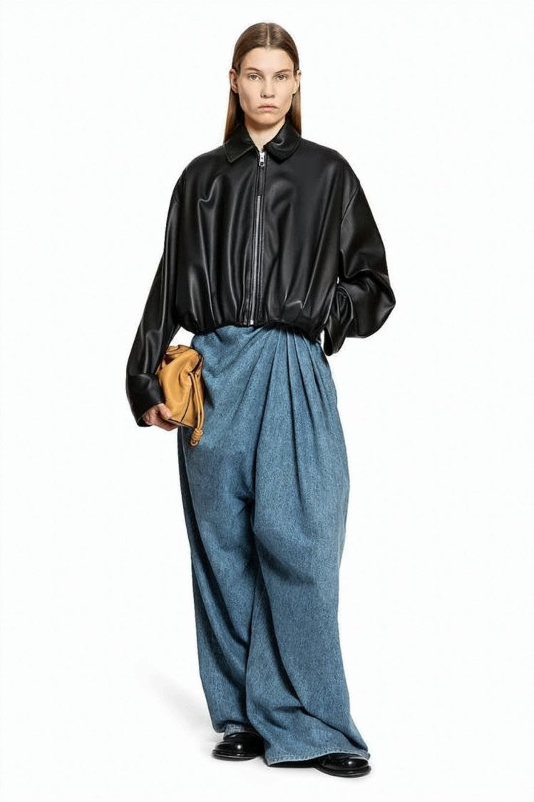 Loewe Lamb Leather Coat With Oversized Silhouette