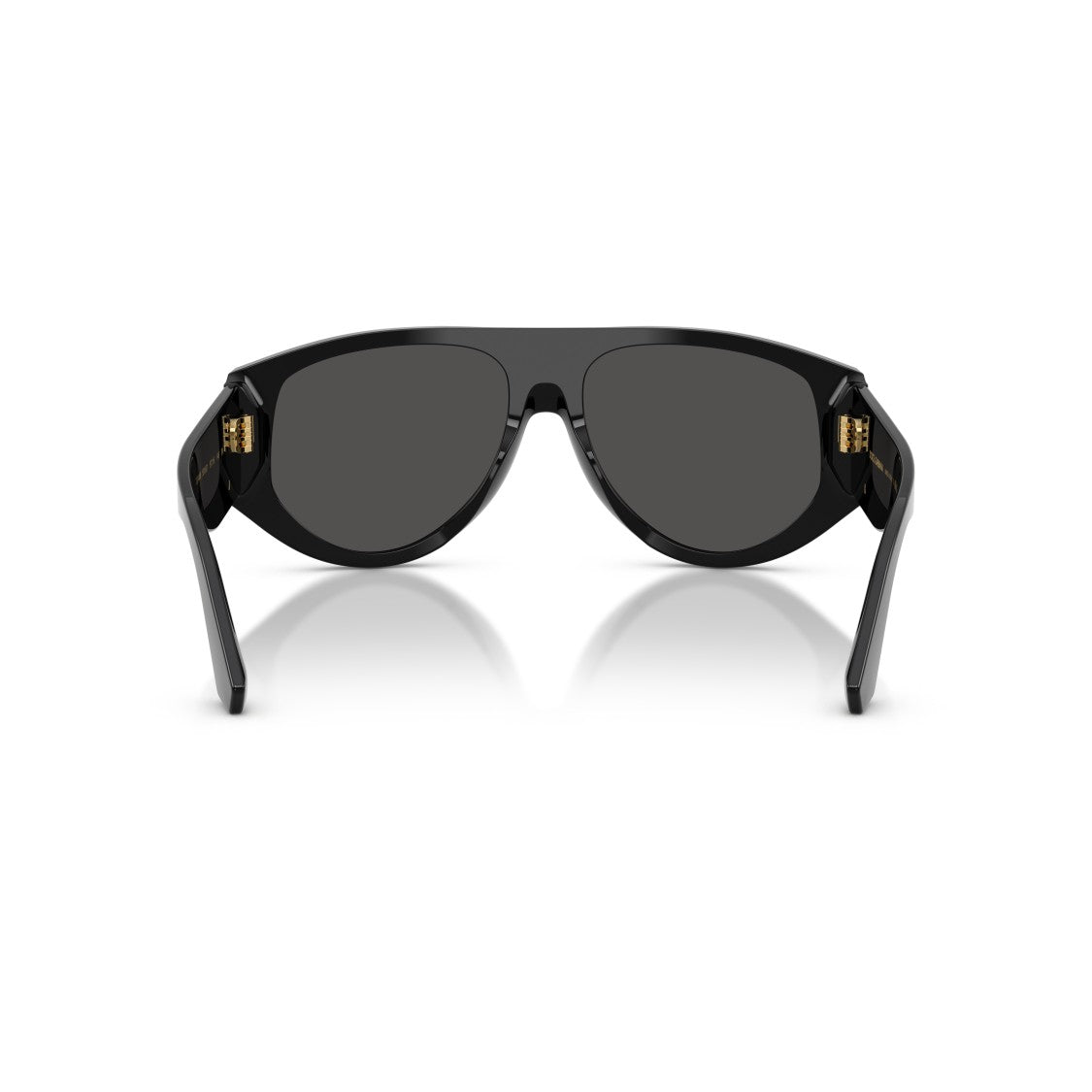 Dolce & Gabbana 0Dg4499 Bold Black Oversized Aviator Sunglasses With Gold Accents