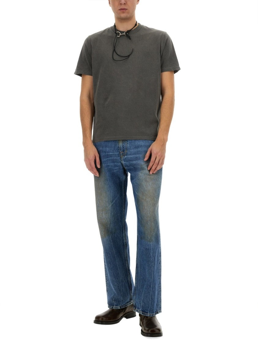 Our Legacy Washed Muted Grey Cotton T-Shirt