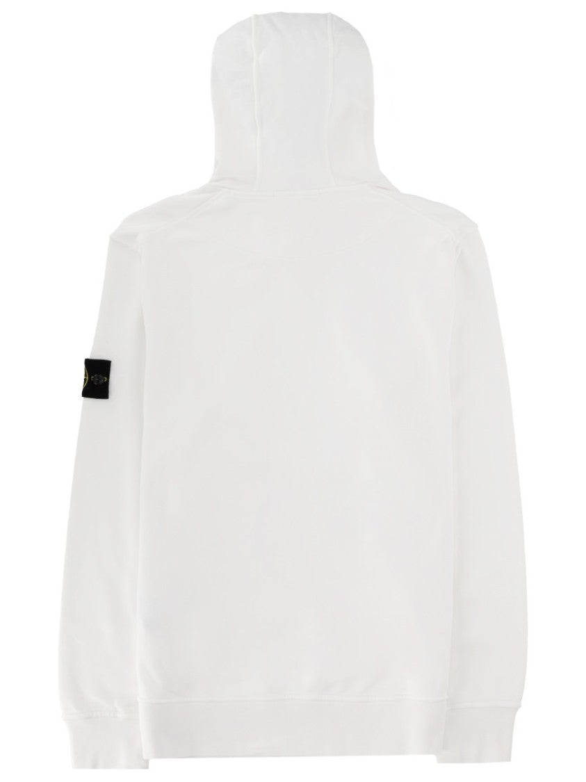 Stone Island Upper Sleeve Patch Cotton Hoodie