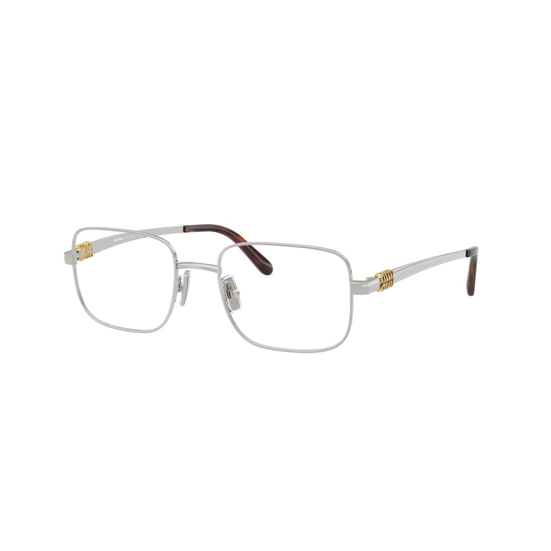 Miu Miu 0Mu 51Zv Rectangular Metal Frame Eyeglasses