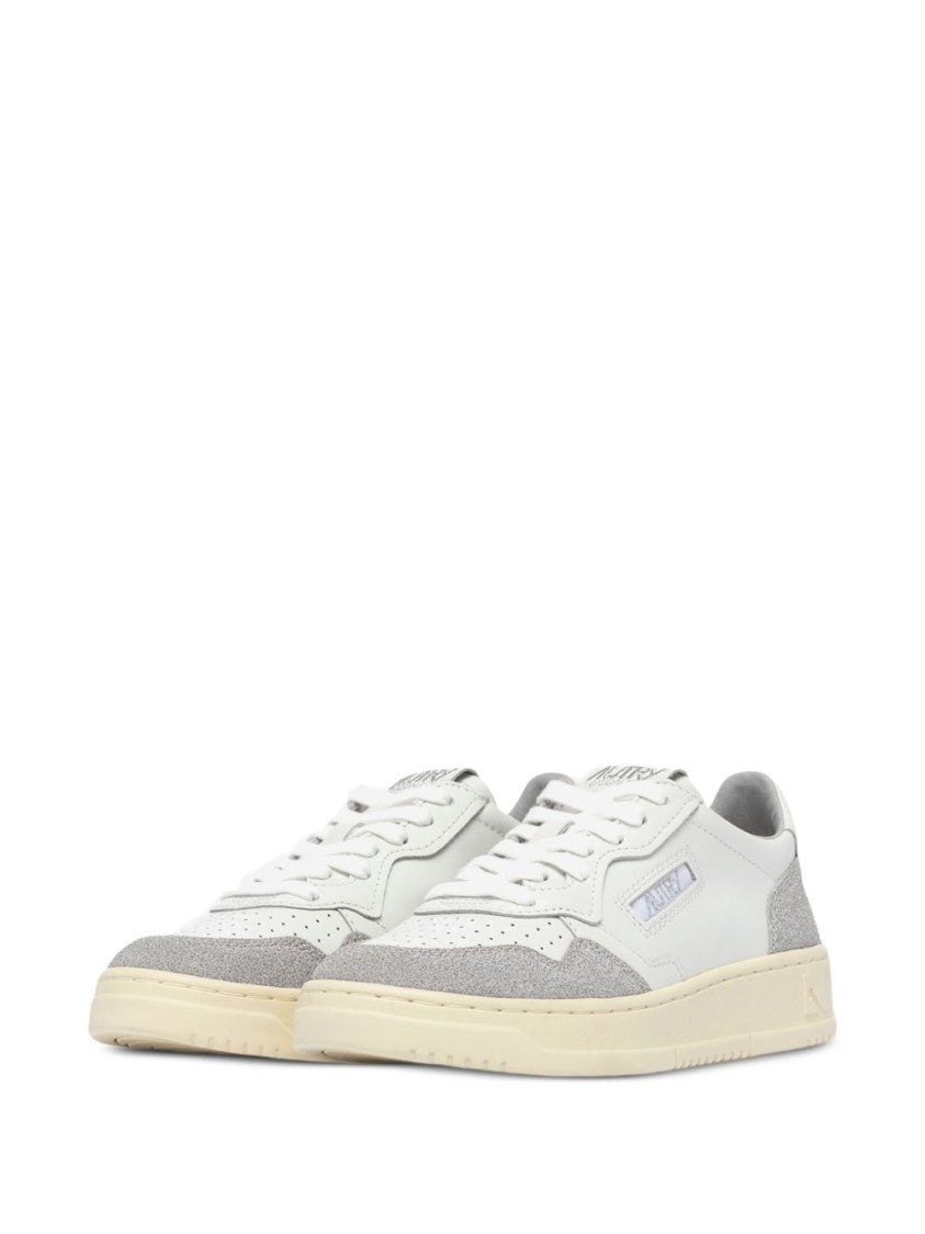 Autry White Grey Lace-Up Rubber Sneakers
