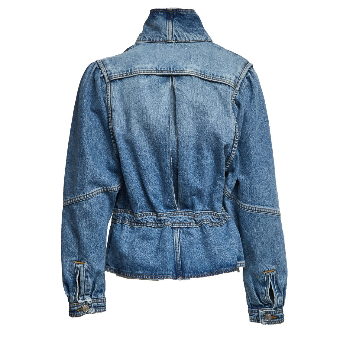 Isabel Marant Dolie Double-Breasted Crop Denim Jacket