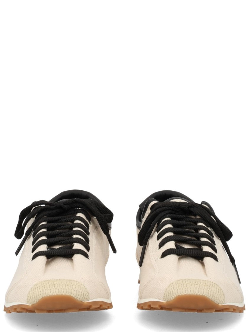 Jacquemus Beige Low-Profile Lamb Leather Sneakers
