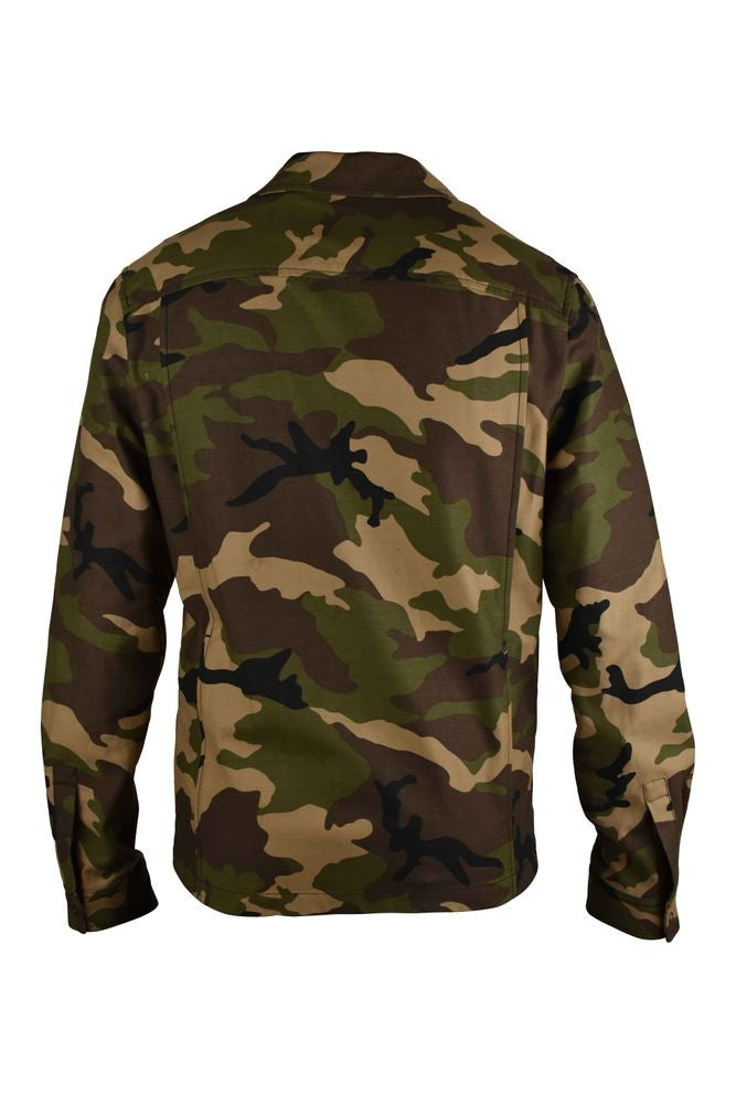Palm Angels Khaki Camouflage Cotton Jacket