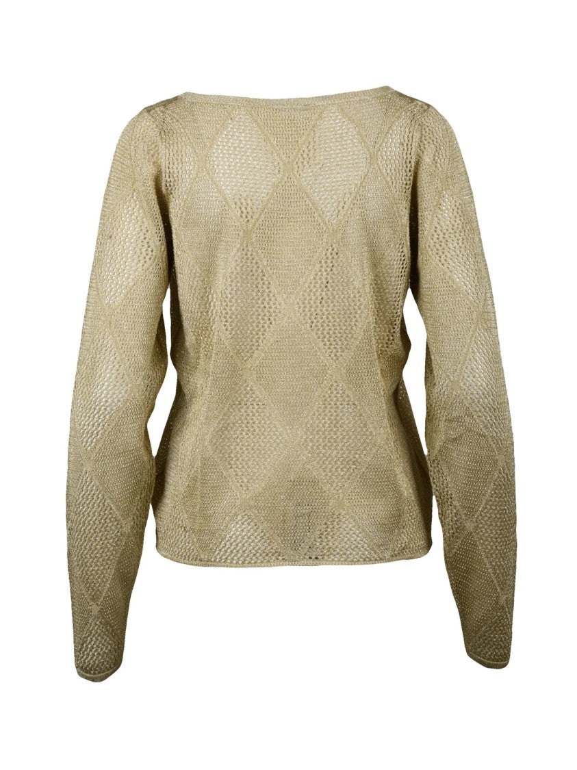 Ballantyne Lamé Sweater - Gold