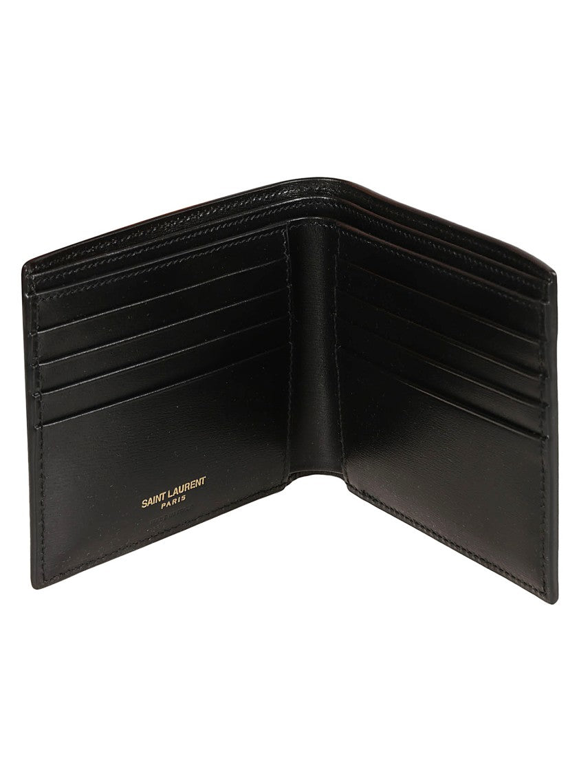 Saint Laurent Smooth Black Calfskin Bifold Wallet