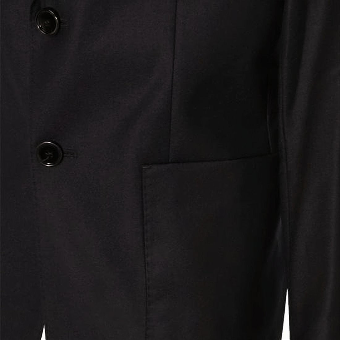 Ami Paris Tailored Black Suit Jacket With Notch Lapels