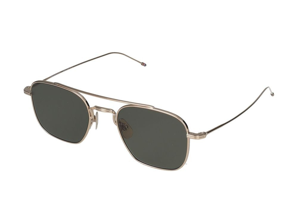Thom Browne Square-Frame Sunglasses With Double Bridge Design And Titanium Accents