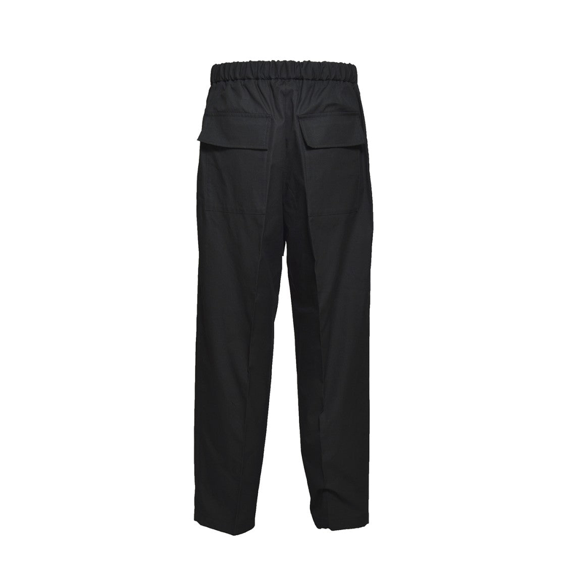 Jil Sander Black Cotton Straight Trousers