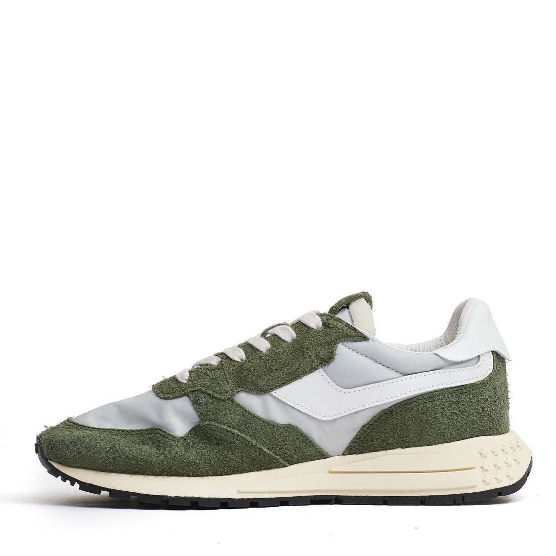 Autry White/Grey/Olive Reelwind Low Sneakers
