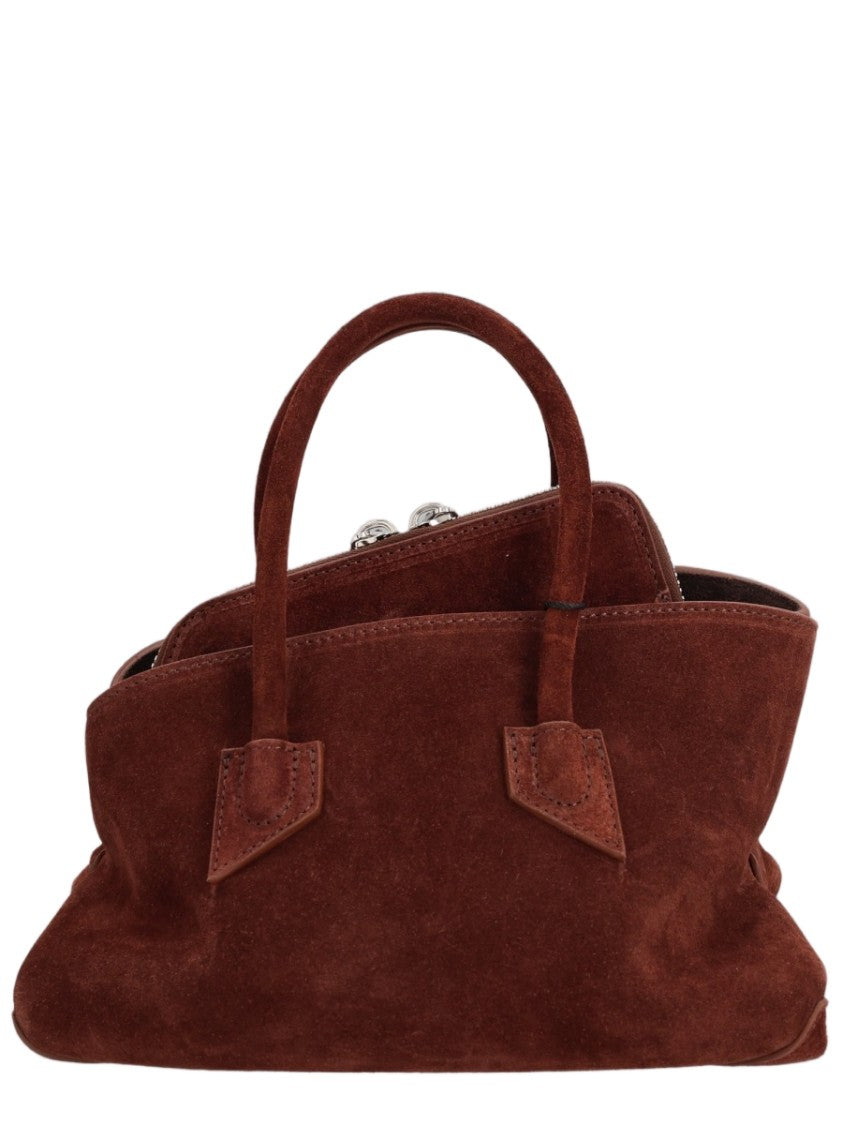 The Attico Brown Suede Shoulder Bag