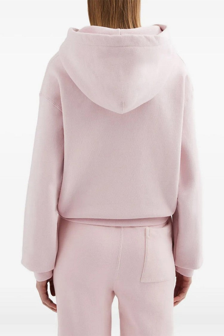 Jil Sander Pink Cotton Drawstring Hoodie
