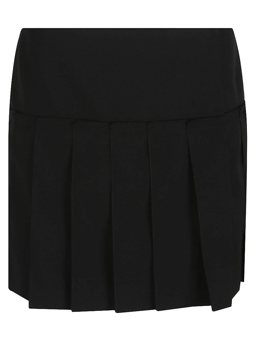 Alexander Mcqueen Black Wool Gabardine Mini Skirt