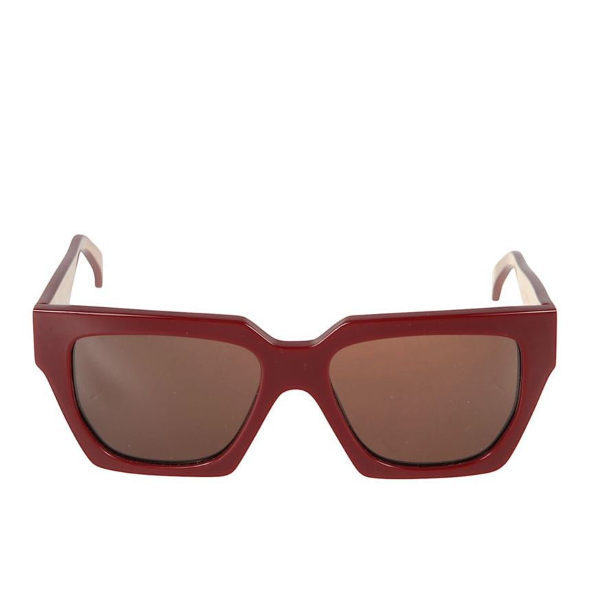 Kador Charlize Angular Frame Sunglasses With Deep Burgundy Finish