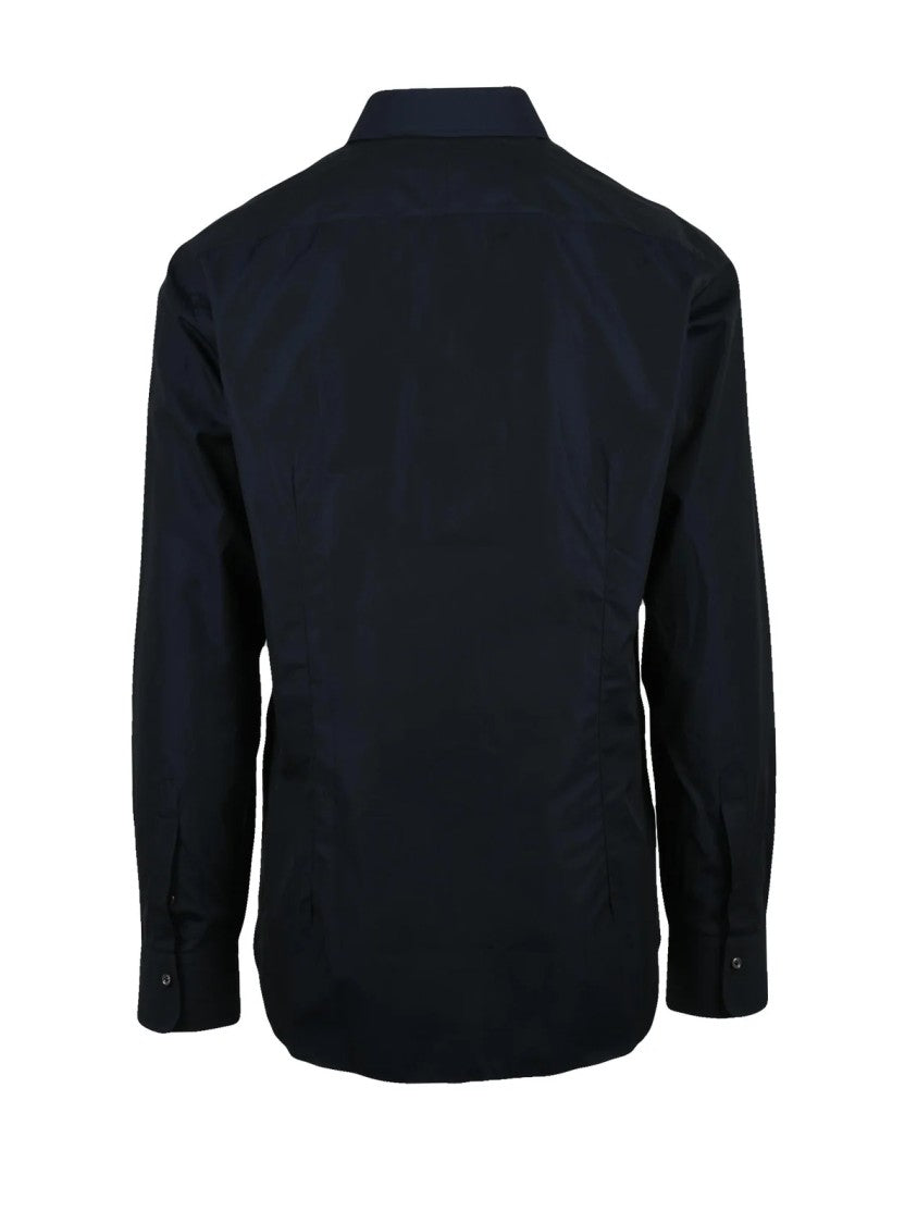 Alessandro Gherardi Midnight Blue Structured Cotton Shirt