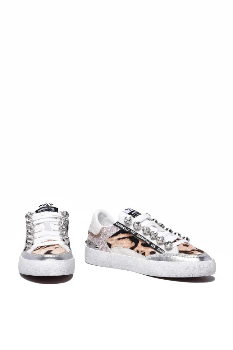Emanuélle Vee Multicolor Cavallino Leather Women Sneakers