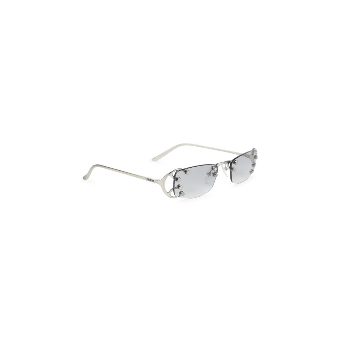 Prada Eyewear Silver Nouveau Metallic Fashion Show Sunglasses