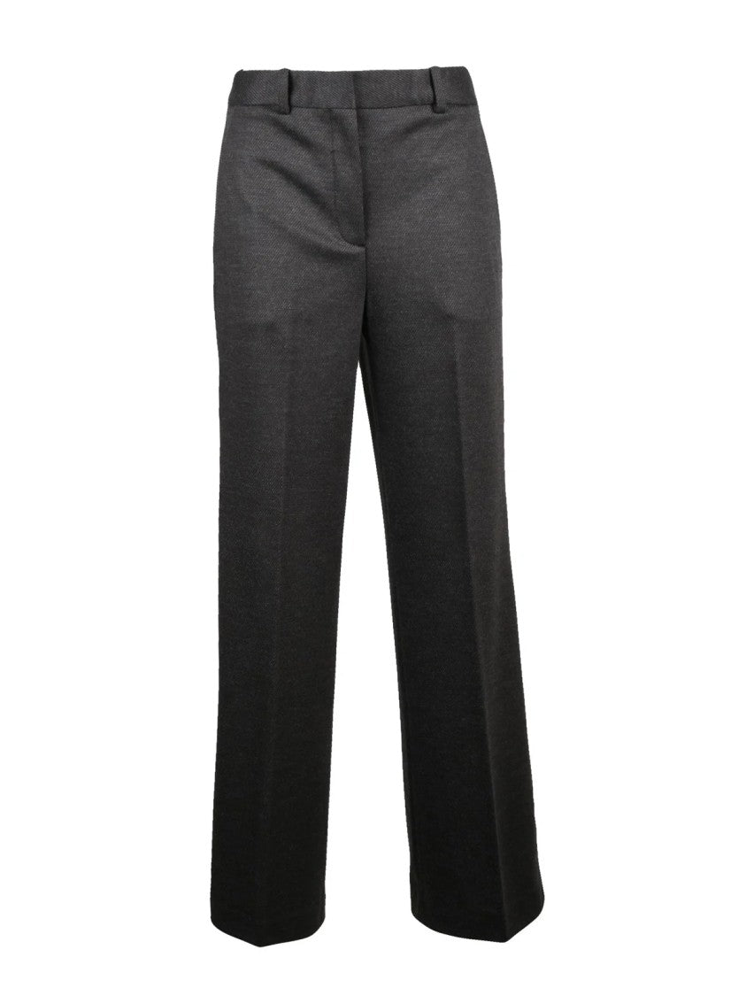 Circolo 1901 Straight-Leg Virgin Wool Trousers With Tailored Fit
