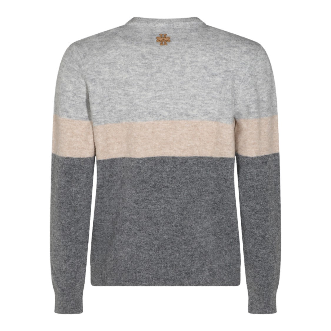 Jacob Cohen Color-Block Knit Sweater With Embroidered Christmas Motif