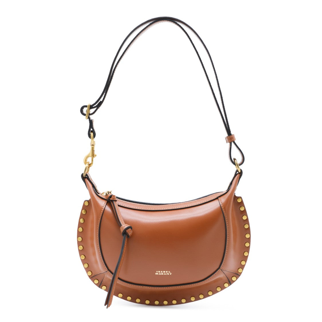 Isabel Marant Crescent-Shaped Shoulder Bag In Polished Leather
