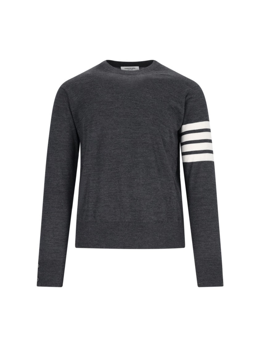 Thom Browne 4-Bar Wool Sweater – Grey
