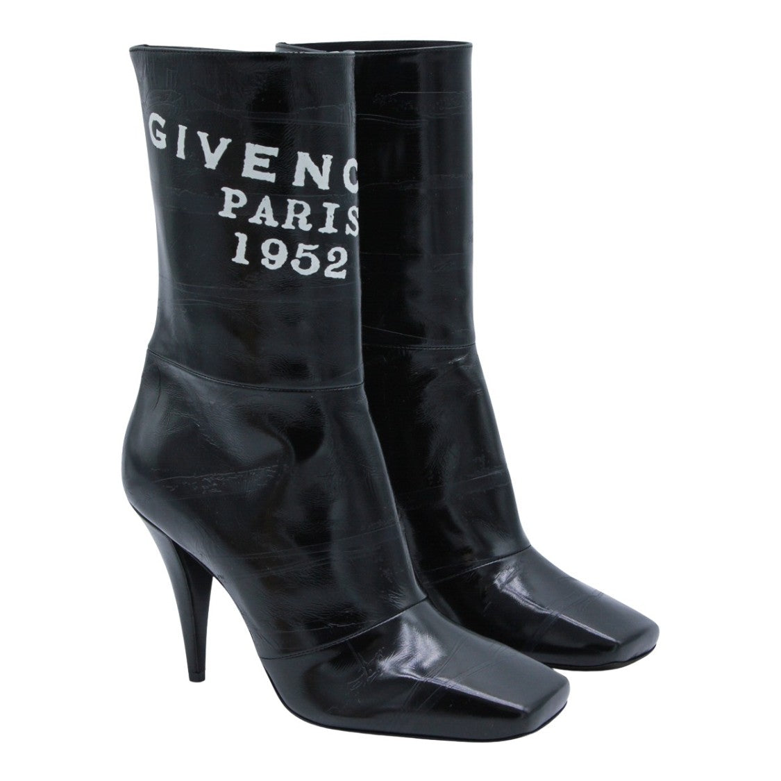 Givenchy Mid-Calf Black Boots With High Stiletto Heel
