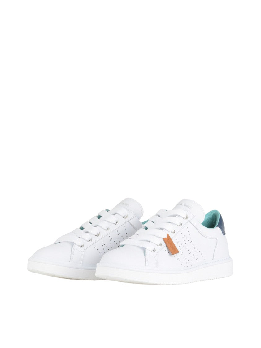 Panchic White Lace-Up Shoes