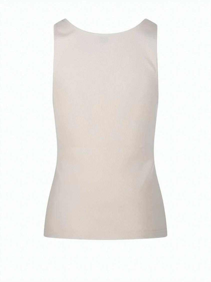 Saint Laurent Ribbed Fitted Tank Top
