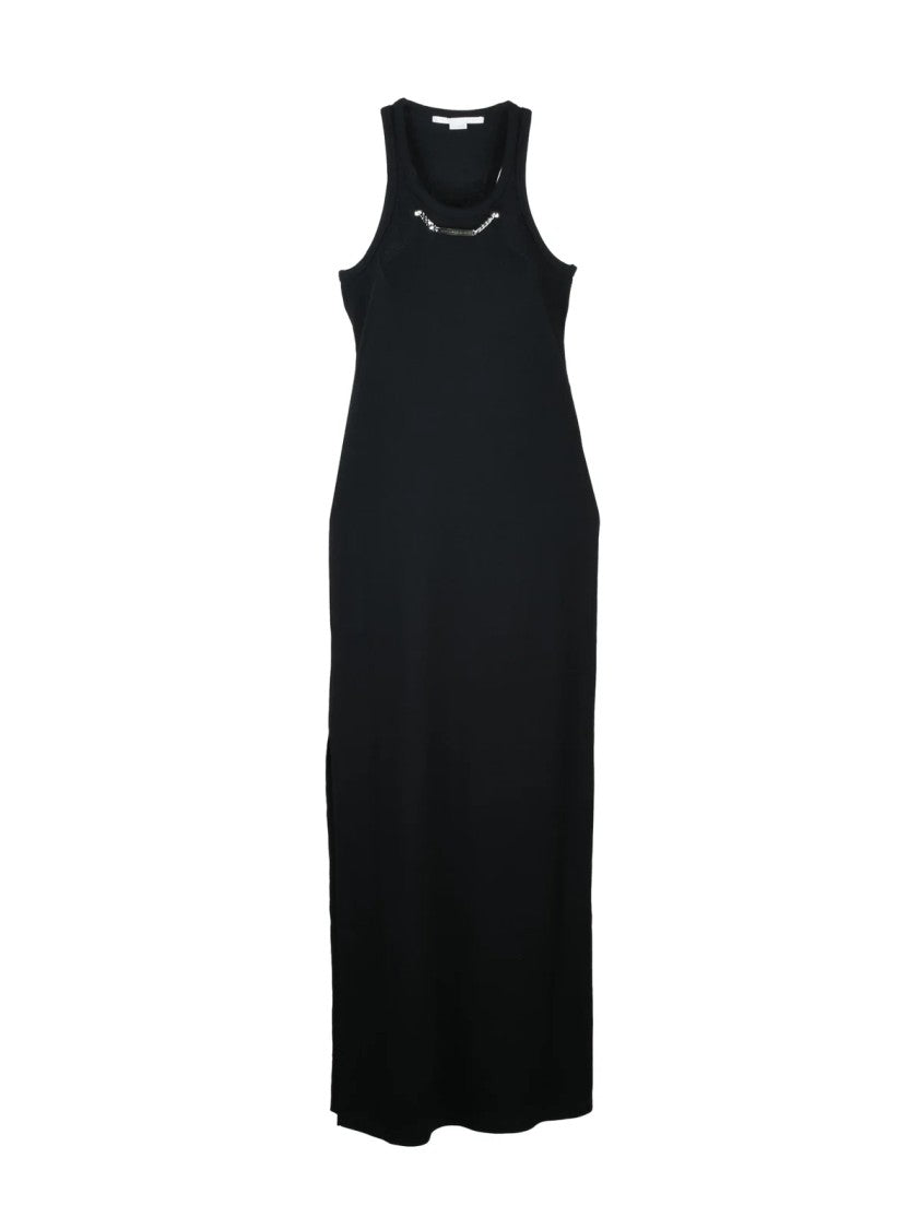 Stella Mccartney Black Sleeveless Cotton Tank Dress