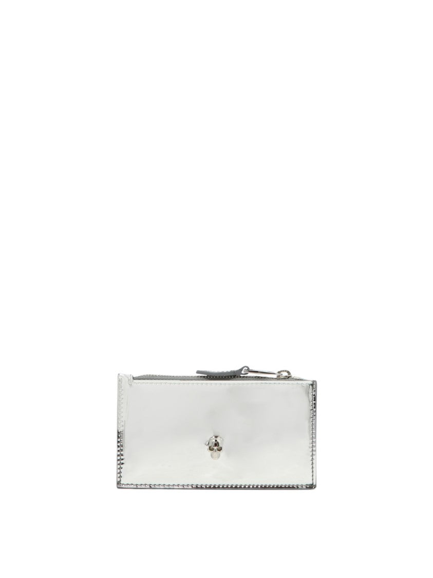 Alexander Mcqueen Reflective Silver Wallet