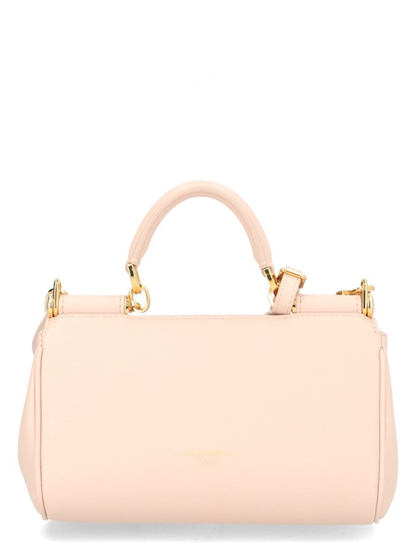 Dolce & Gabbana Muted My Sicily Leather Structured Top-Handle Bag