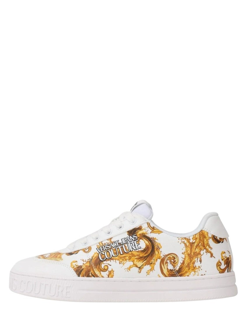 Versace Jeans Couture Ornate Baroque-Patterned Low-Top Sneakers