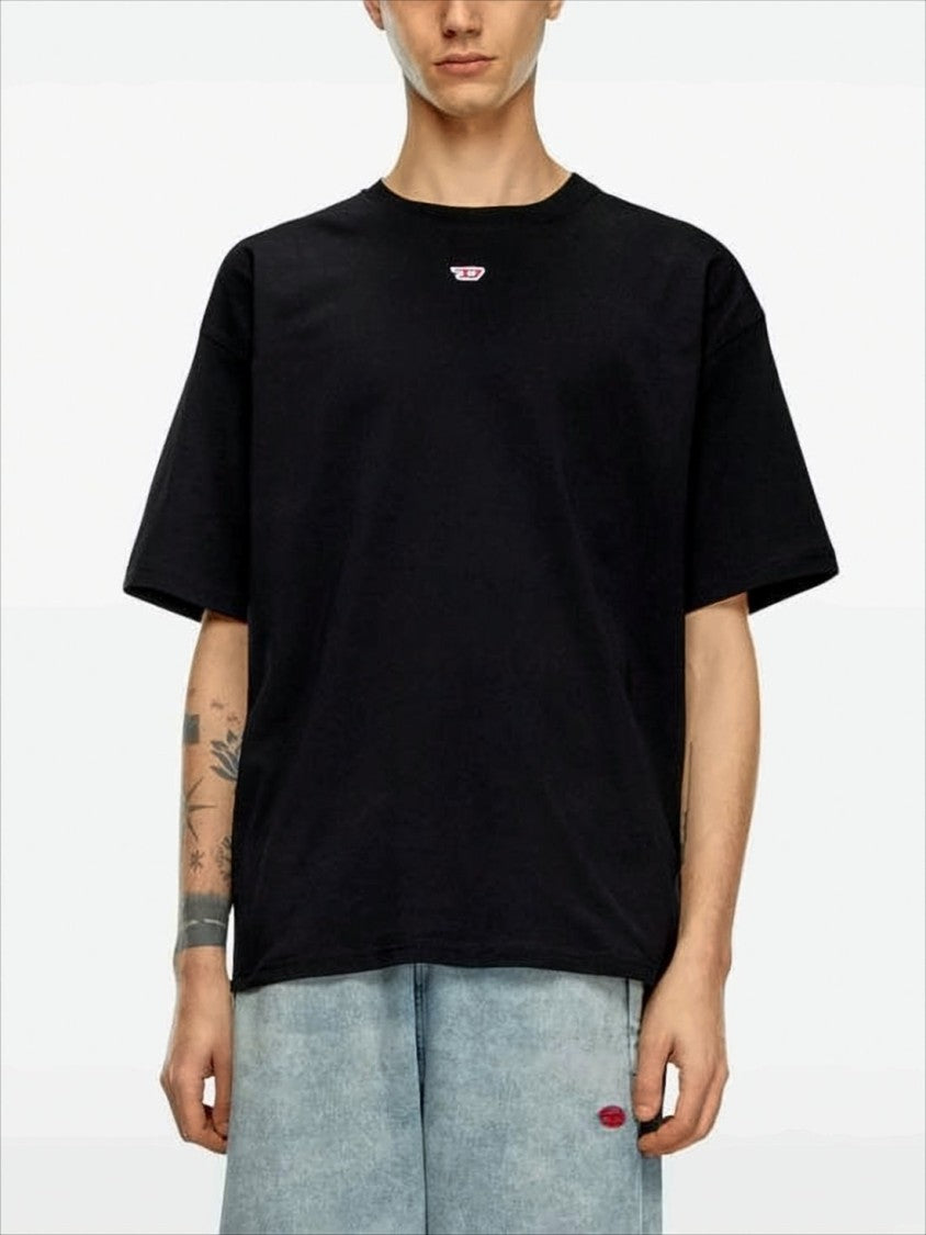 Diesel Relaxed-Fit Black Cotton T-Shirt