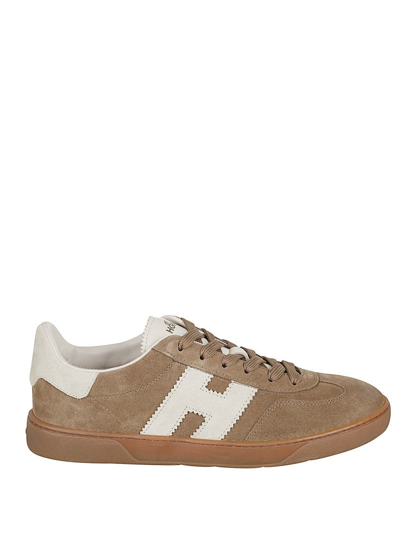 Hogan Suede Low-Top Sneakers With Contrasting 'H' Detail