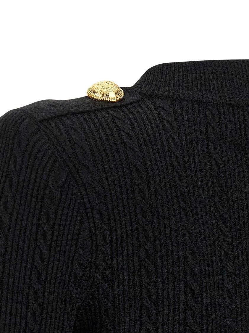 Balmain Twisted Knit Cardigan