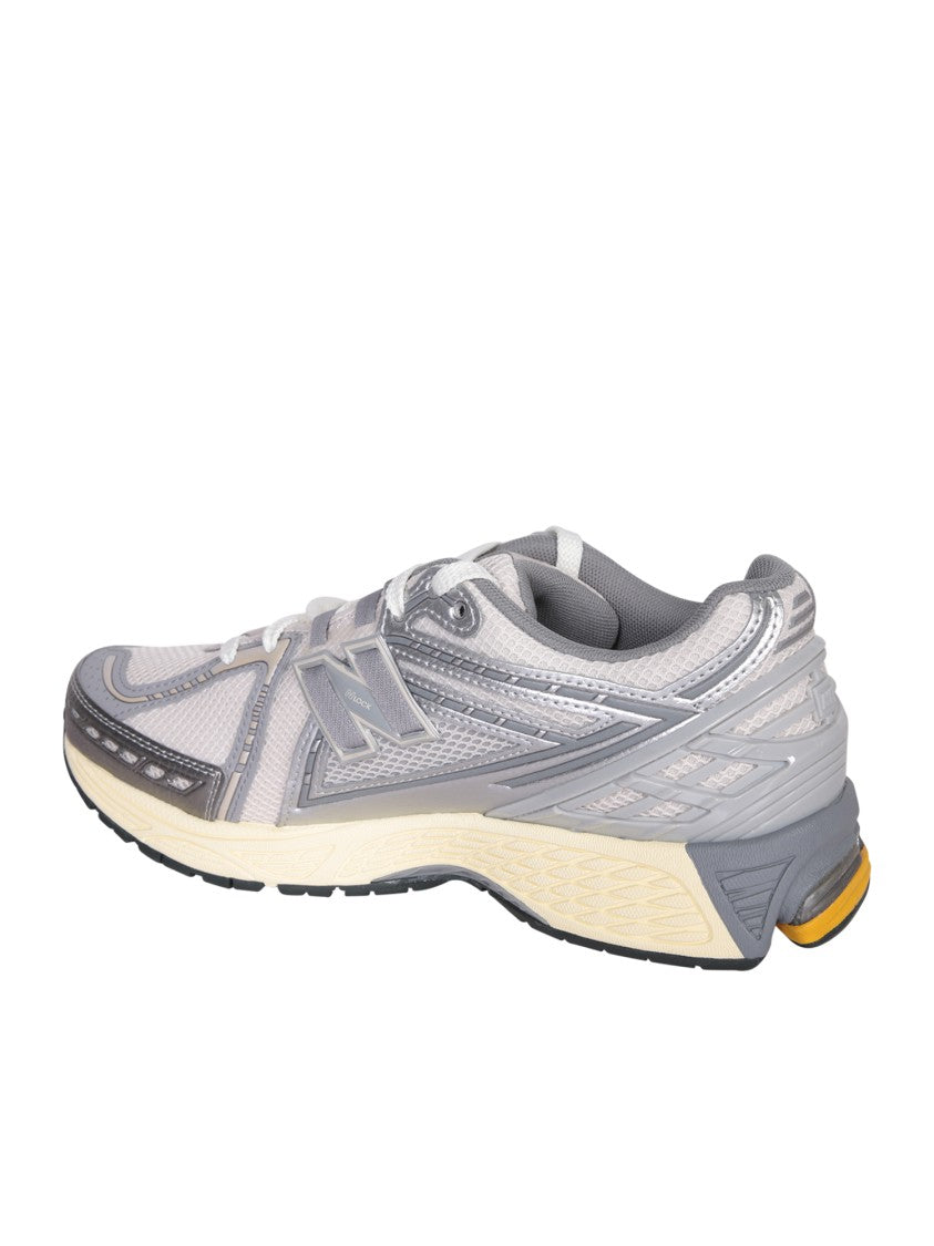 New Balance Grey Mesh Lace-Up Sneakers