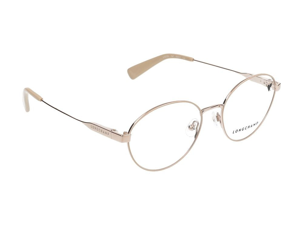 Longchamp Rose Gold Lo2154 Metal Round Eyeglasses