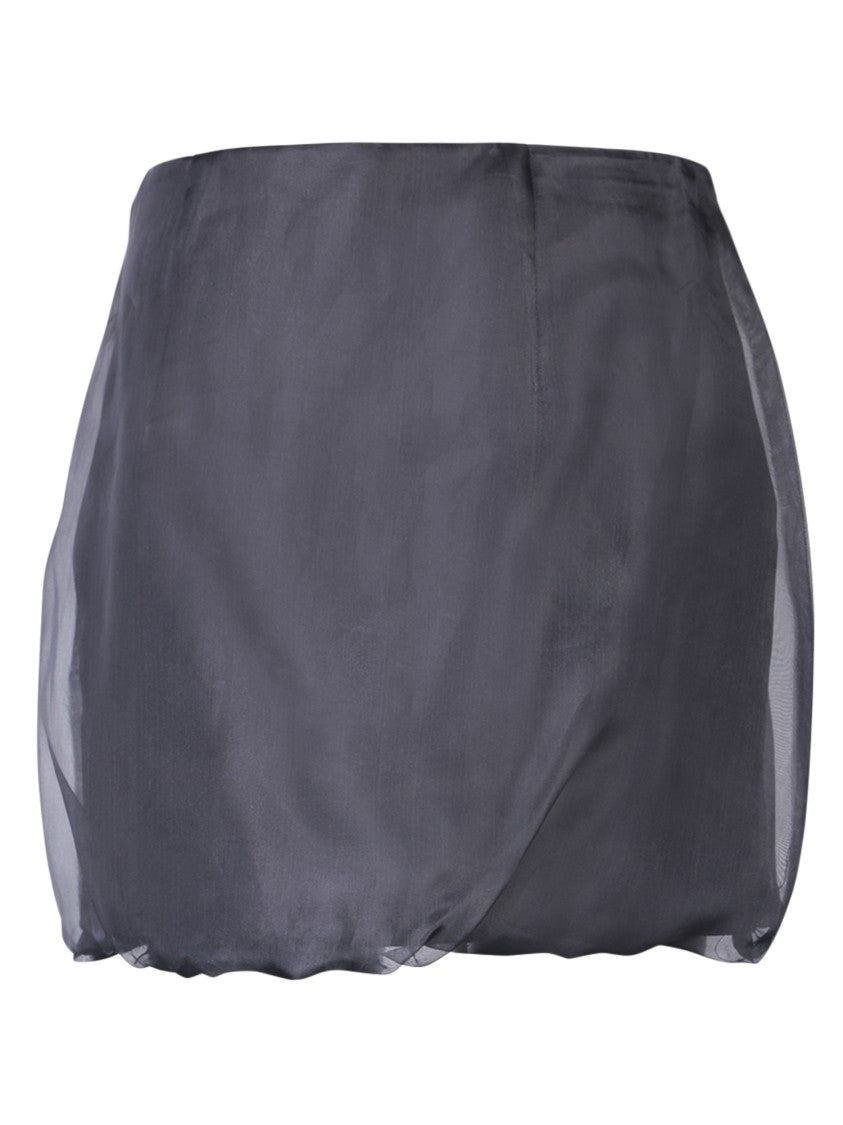 Blanca Vita Black Silk Skirt