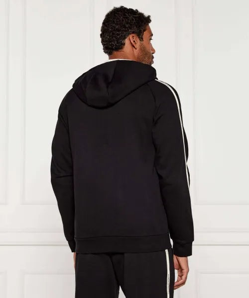 Ea7 Emporio Armani Hooded Zip Sweatshirt With Contrasting Logo