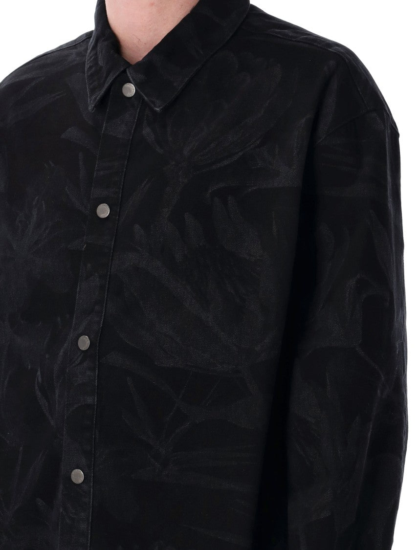 Daily Paper Floral X-Ray Print Cotton Shirt