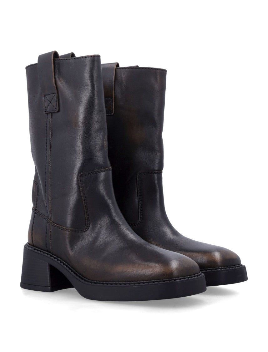 Miista Inaya Brush-Off-Leather Ankle Boots